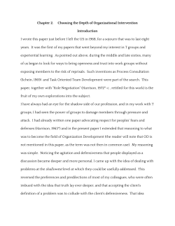 Chapter 2. Choosing the Depth of Organizational Intervention