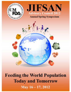 Feeding the World Population Today and Tomorrow