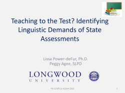 Teaching to the Test? Identifying Linguistic Demands of