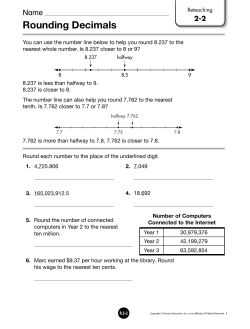 Rounding Decimals