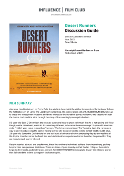 Desert Runners Discussion Guide