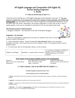 AP English Language and Composition (AP English III)