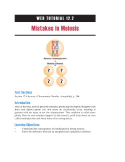 Mistakes in Meiosis