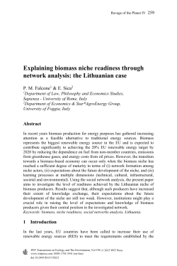 Explaining biomass niche readiness through network
