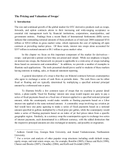 The Pricing and Valuation of Swaps