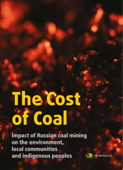 Impact of Russian coal mining on the environment