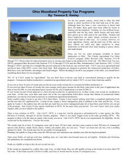 Ohio Woodland Property Tax Programs By