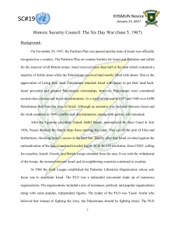 EHSMUN Novice Historic Security Council: The Six Day War (June 5