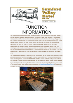 function information - Samford Valley Hotel
