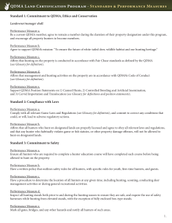 LCP Standards and Performance Measures