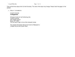 Three stops at Cornell University - Cornell University Students Bus