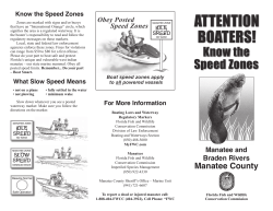 Manatee Speed Zones in the Manatee and Braden Rivers