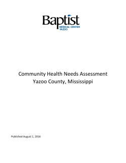 Community Health Needs Assessment Yazoo County