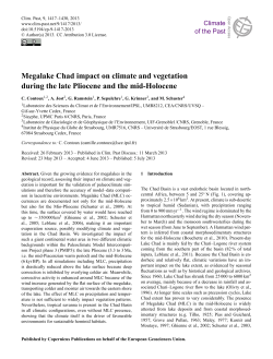 Megalake Chad impact on climate and vegetation during the late