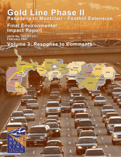 Part 1 - Foothill Gold Line