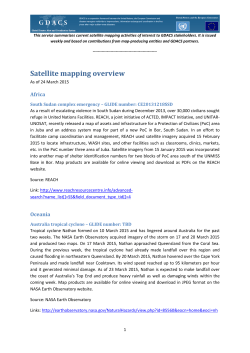 Satellite mapping overview