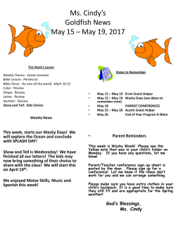 Ms. Cindy`s Parrot Fish News September 23