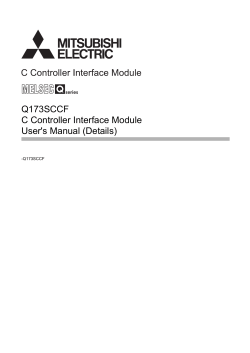 Q173SCCF C Controller Interface Module User`s Manual (Details)