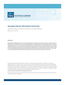 an analysis of ted cruz`s tax plan