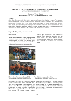 ARTISTIC ELEMENTS IN THE RIVERS STATE CARNIVAL: AN