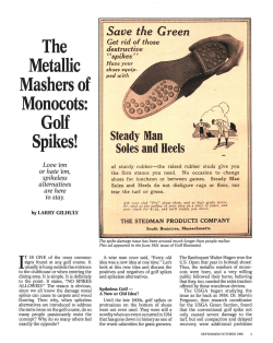 The Metallic Mashers of Monocots: Golf Spikes!