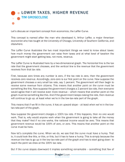 lower taxes, higher revenue