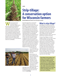 Strip-tillage: A conservation option for Wisconsin farmers (A3883)