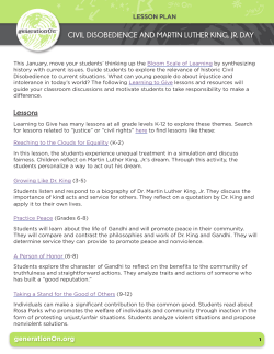 lesson plans on civil disobedience and Martin Luther King, Jr. Day!