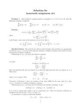 Solutions for homework assignment #4