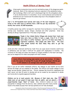 Health Effects of Burning Trash
