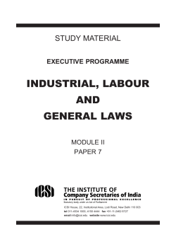 industrial, labour and general laws