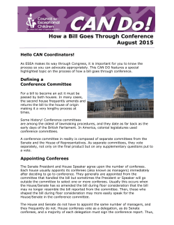 How a Bill Goes Through Conference August 2015