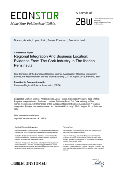 Evidence From The Cork Industry In The Iberian Pensinsula