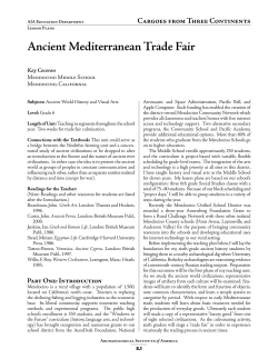 Ancient Mediterranean Trade Fair - Archaeological Institute of America