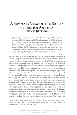 A Summary View of the Rights of British America