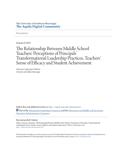 the relationship between middle school teachers` perceptions of