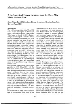 A Re-Analysis of Cancer Incidence near the Three Mile Island