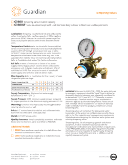 Tempering Valves - Guardian Equipment
