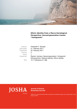 Ethnic Identity from a Macro-Sociological Perspective: Second