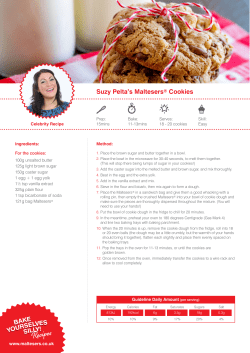 Suzy Pelta`s Maltesers&reg; Cookies
