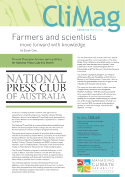 Farmers and scientists - Managing Climate Variability