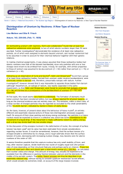 Disintegration of Uranium by Neutrons: A New Type of Nuclear
