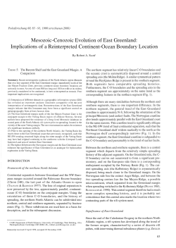 Mesozoic-Cenozoic Evolution of East Greenland: Implications