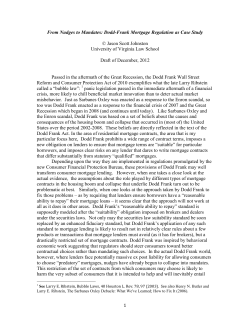 From Nudges to Mandates: Dodd-Frank Mortgage