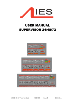 USER MANUAL SUPERVISOR 24/48/72
