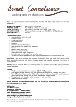 Below is an approximate price guide for wedding cakes decorated