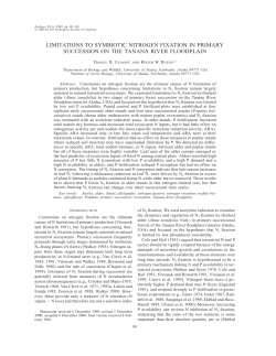 limitations to symbiotic nitrogen fixation in primary succession on the