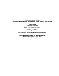 The Intermountain West - American Society for Environmental History