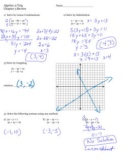 Algebra 2/Trig Chapter 3 Review