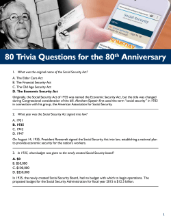 Social Security 80th Anniversary Trivia